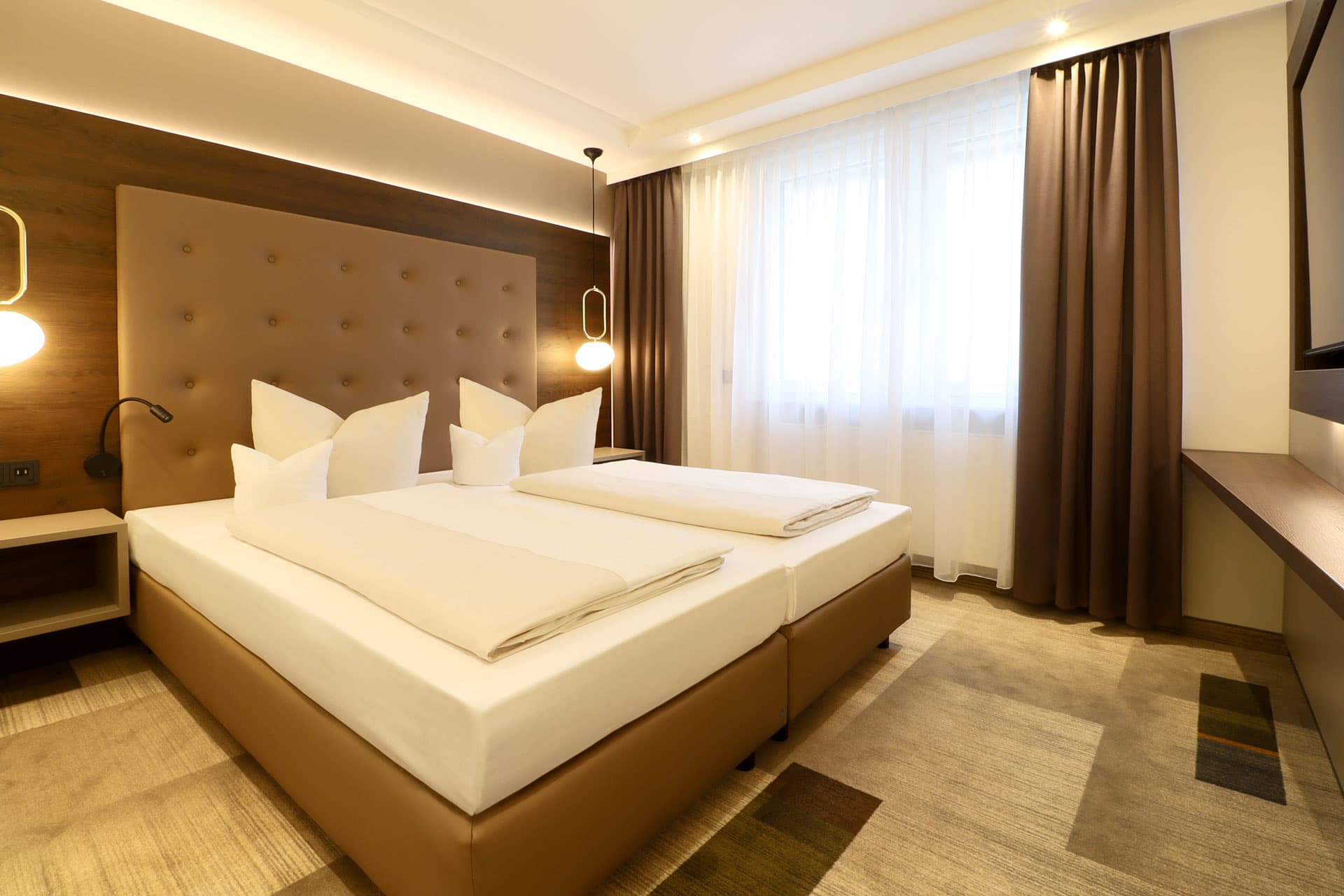 Schlafbereich im Premium Komfort Doppelzimmer