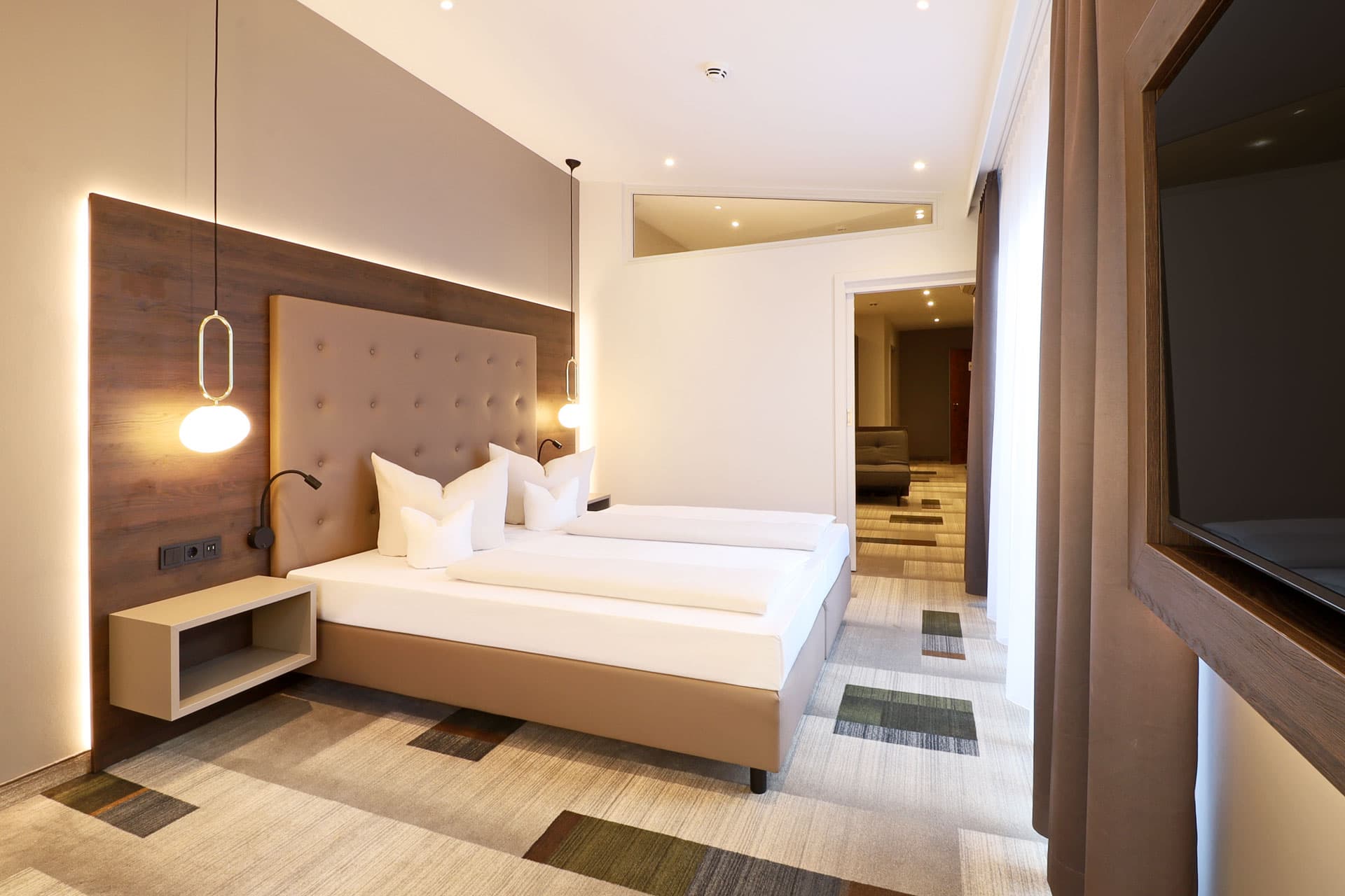 Sleeping area of the suite